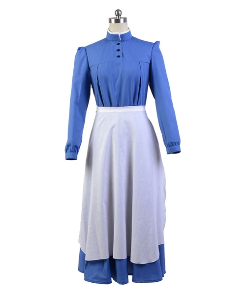 CosFantasy Sophie Cosplay Kostüm – Blaues Dienstmädchenkleid Mit Weißer Schürze – Anime-Maid-Outfit Für Damen – Halloween & Conventions