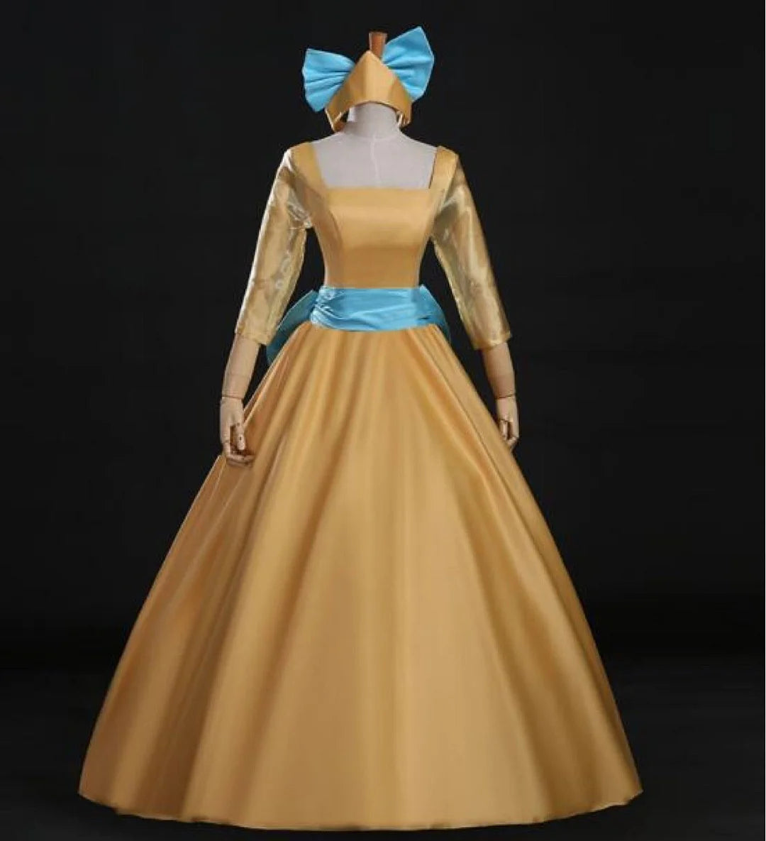 Anastasia Yellow Dress Cosplay Costume – Yicosplay