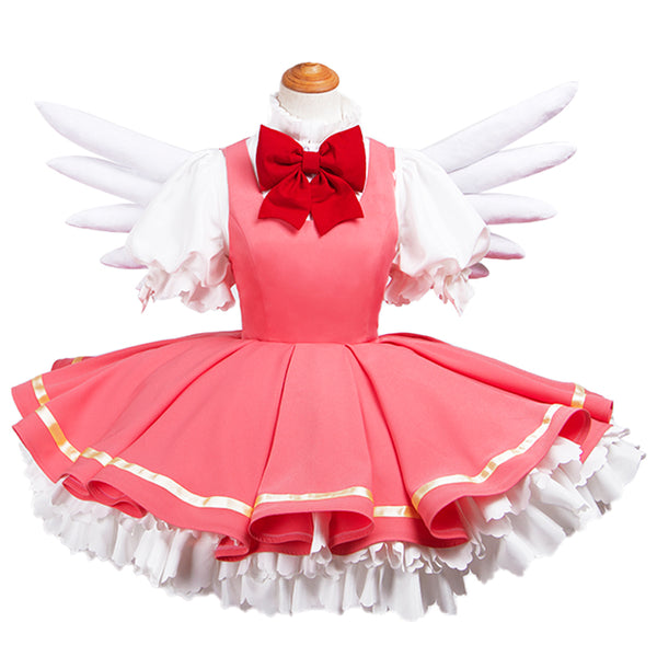 Cardcaptor Sakura Sakura Kinomoto Red Battle Cosplay Dress Halloween Costume – Yicosplay