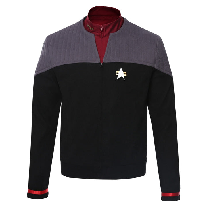 Star Trek Jean-Luc Picard Vest Shirt Coat Jacket Tops Cosplay Costume Uniform for Men From Yicosplay