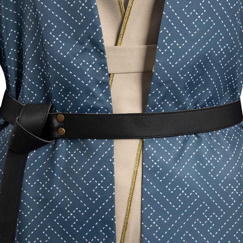 Scían Blue Herringbone Long Robe Cosplay Costume From Yicosplay