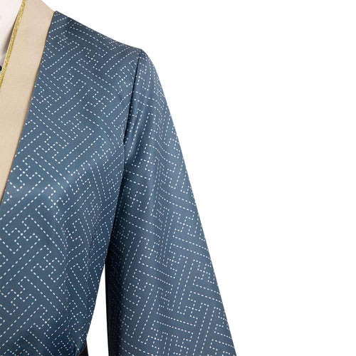 Scían Blue Herringbone Long Robe Cosplay Costume From Yicosplay