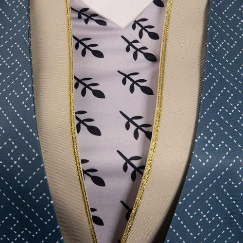 Scían Blue Herringbone Long Robe Cosplay Costume From Yicosplay