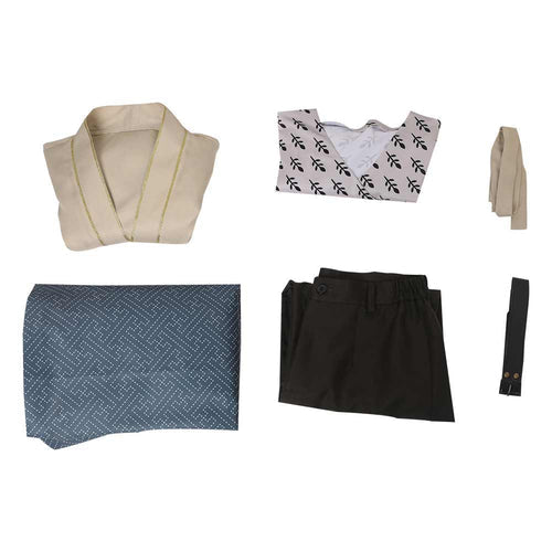 Scían Blue Herringbone Long Robe Cosplay Costume From Yicosplay