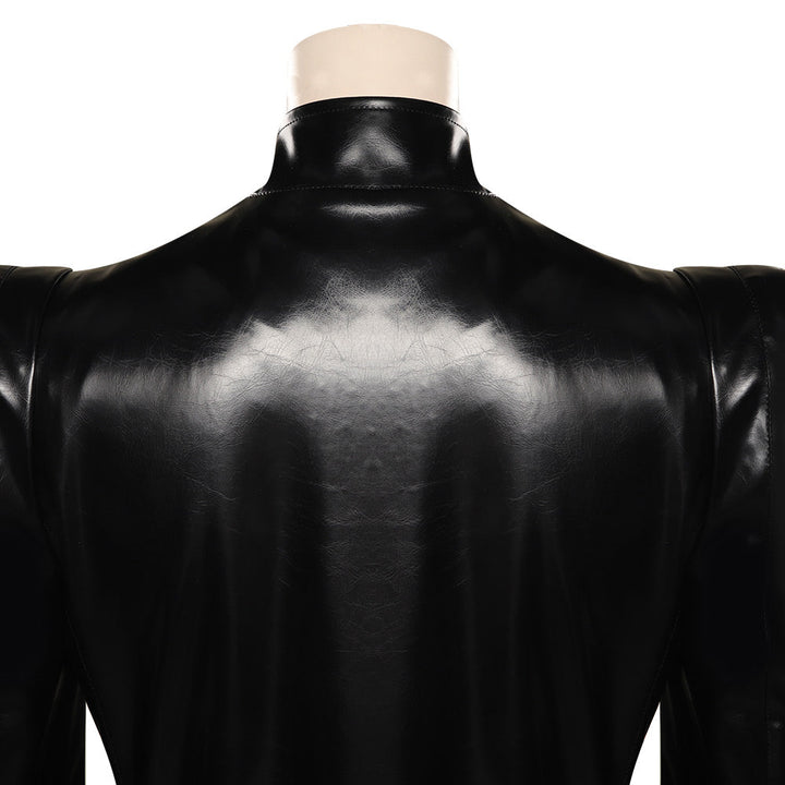 Lucifer Black Faux Leather Longline Coat Cosplay Costume From Yicosplay