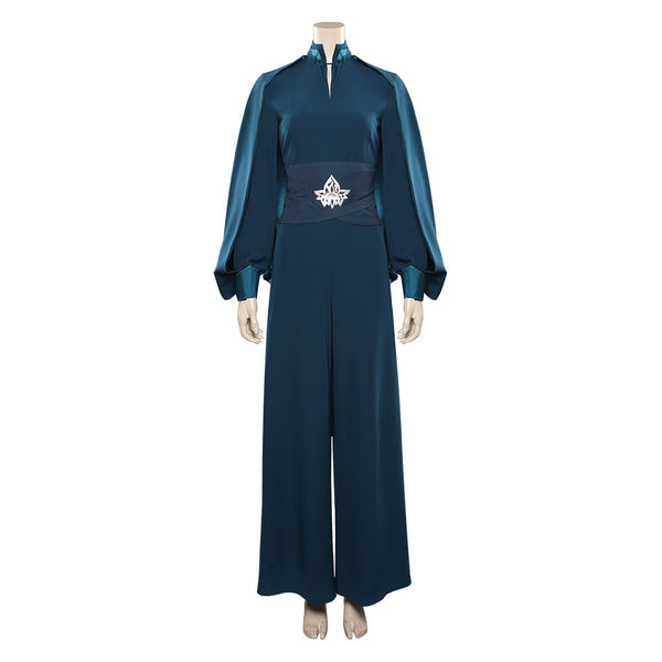 Breha Organa Teal Wide-Leg Jumpsuit Cosplay Costume From Yicosplay
