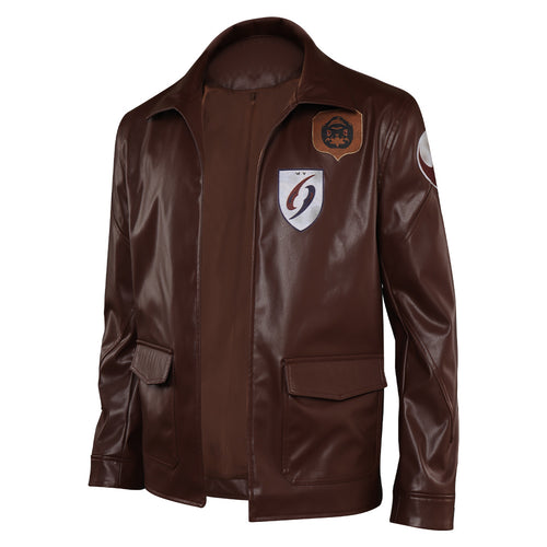 Captain Carson Teva Brown Cosplay Jacket From Yicosplay