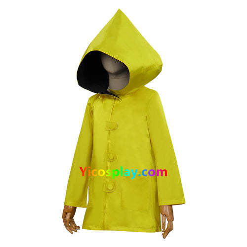 Little Nightmares II Six Yellow Coat Halloween Suit Kids child Cosplay Costume-Yicosplay