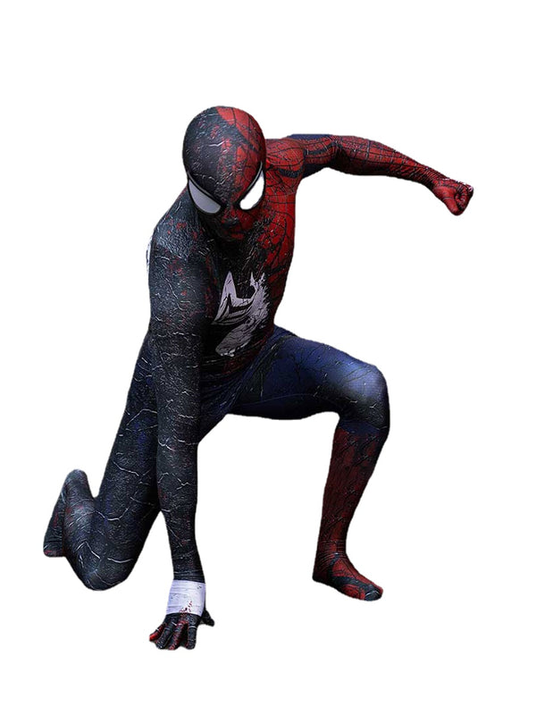 Marvel Comics Cosplay Spider Man Half-Symbiote Cosplay Costumes for Adult-Yicosplay