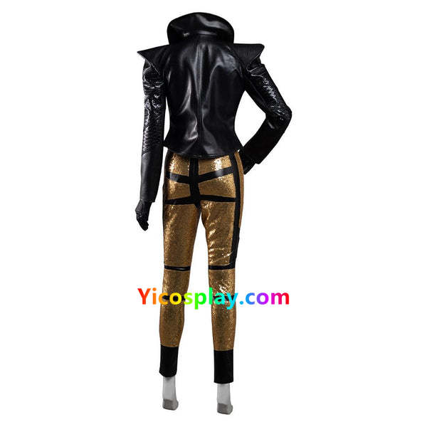 2021 Movie Cruella Coat Pants Outfits Halloween Suit Cosplay Costume-Yicosplay