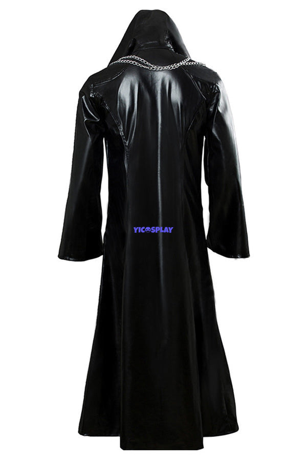 Organization XIII Kingdom Hearts II Cosplay Pleather Coat Costume-Yicosplay