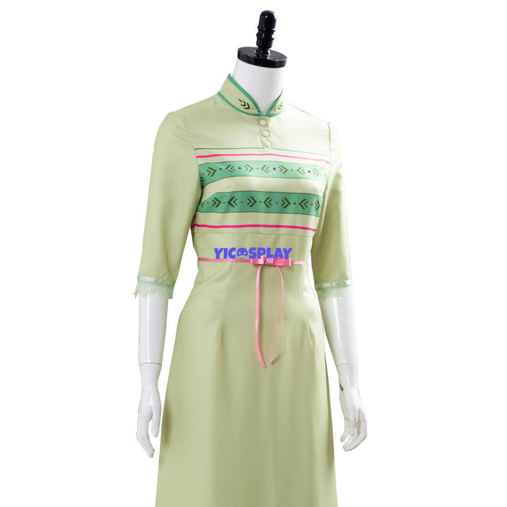 Frozen 2 Anna Nightgown Gown Green Arendelle Bedroom Dress Cosplay Costume-Yicosplay