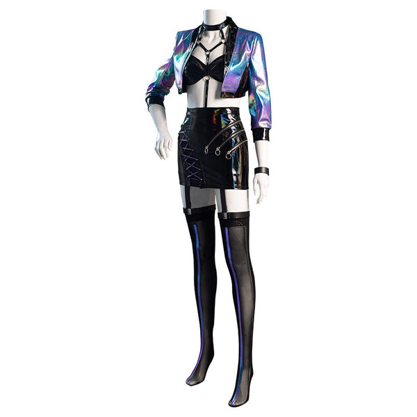 League of Legends LOL KDA Agony‘s Embrace Evelynn Women Skirt Outfits Halloween Carnival Suit Cosplay Costume-Yicosplay