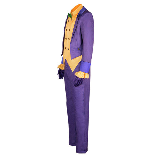 Arkham City Joker Purple Outfits Halloween Suit Cosplay Costume-Yicosplay