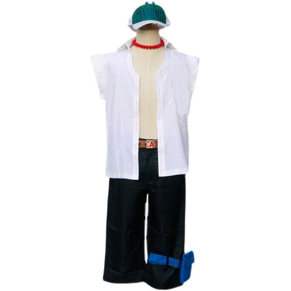 Adults Ace Marine Cosplay Costume Portgas D. Ace White Outfit From Yicosplay