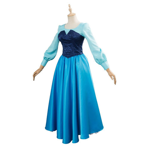 Human Ariel Blue Halloween Dress Cosplay Costume – Yicosplay