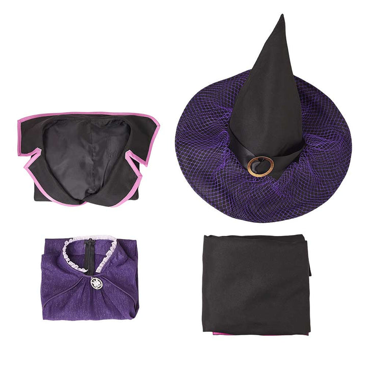 Agatha Women Black Purple Witch Outfit From Yicosplay