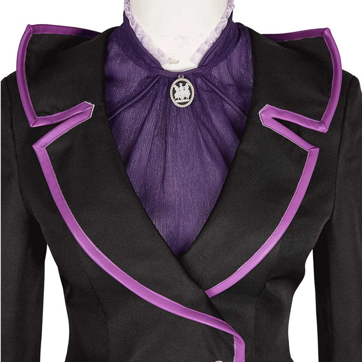 Agatha Women Black Purple Witch Outfit From Yicosplay