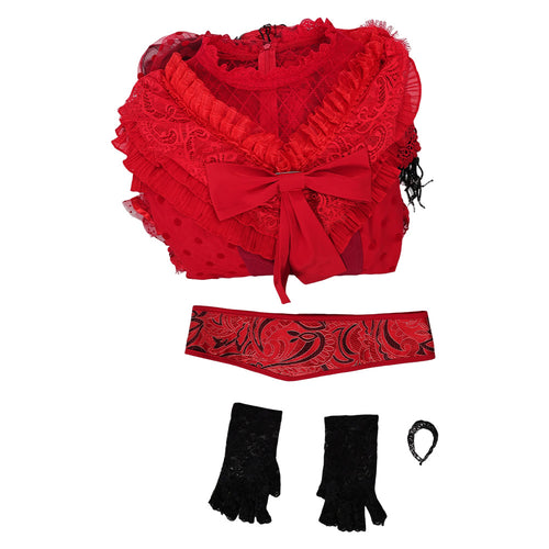 Lydia Deetz Red Wedding Cosplay Dress From Yicosplay