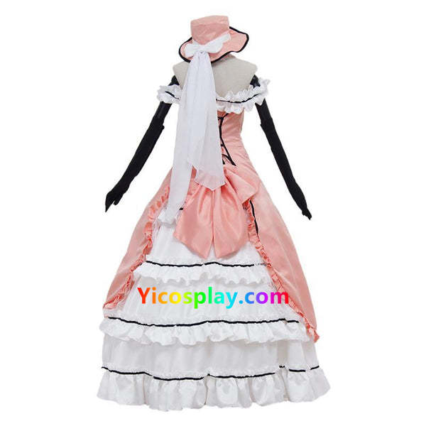 Black Butler Ciel Phantomhive Light Pink Long Dress Cosplay Costume-Yicosplay