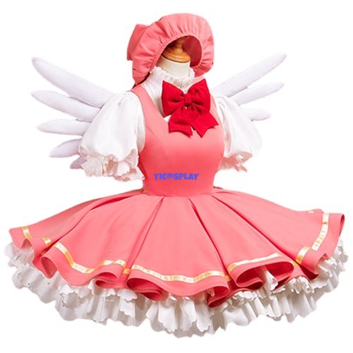 Cardcaptor Sakura Battle Costumes With Angel Wing-Yicosplay