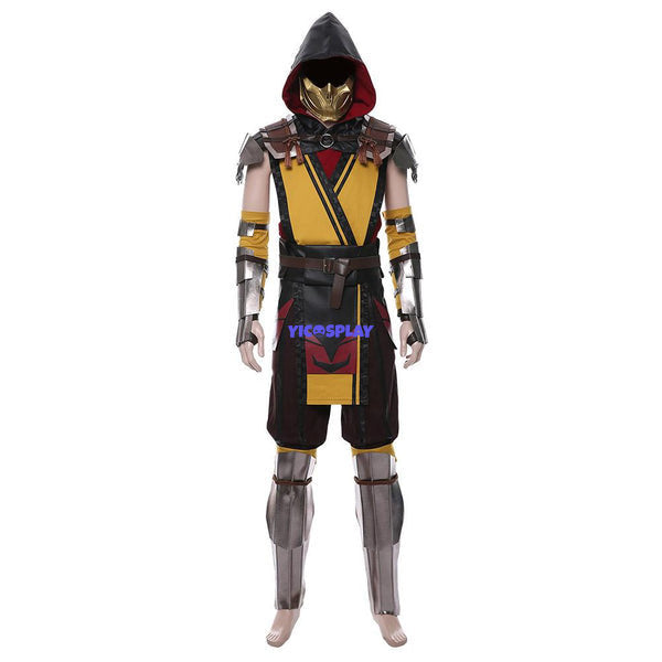 Mortal Kombat 11 Scorpion Outfit Halloween Carnival Suit Cosplay Costu