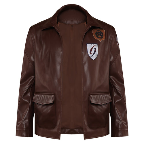 Captain Carson Teva Brown Cosplay Jacket From Yicosplay