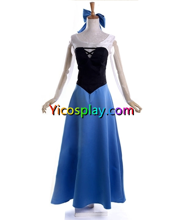 Human Ariel Blue Cosplay Dress – Yicosplay