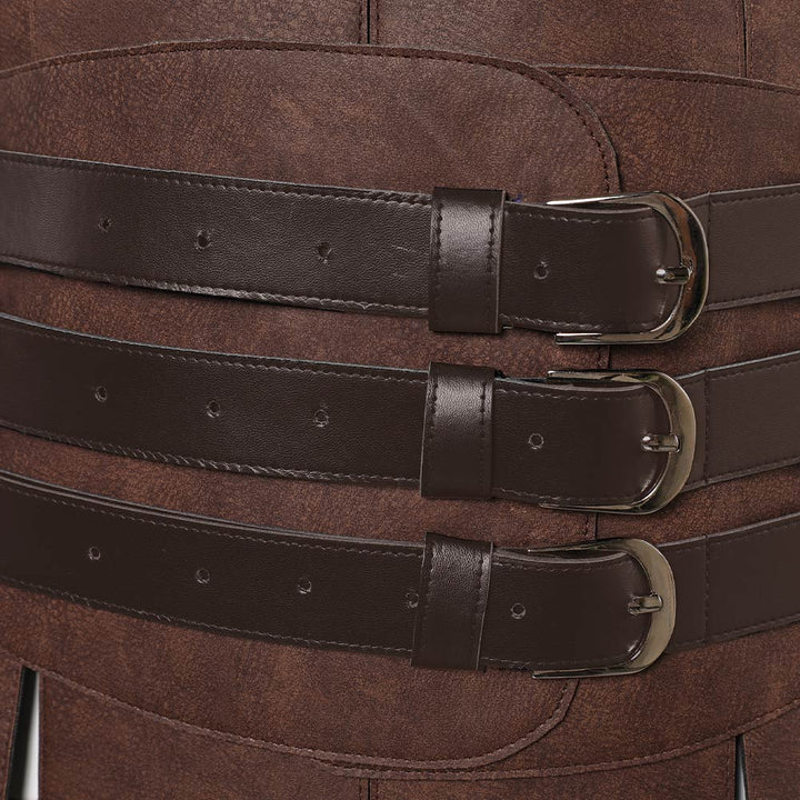 Commodus Brown Leather Outfit From Yicosplay