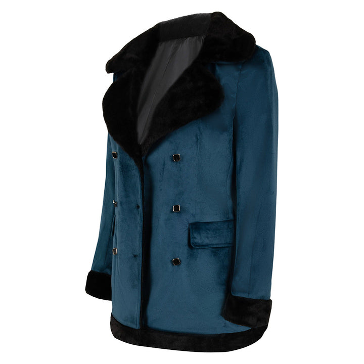 2024 Harley Women Blue Coat From Yicosplay