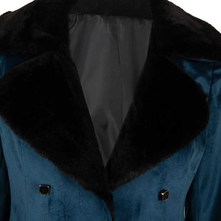 2024 Harley Women Blue Coat From Yicosplay