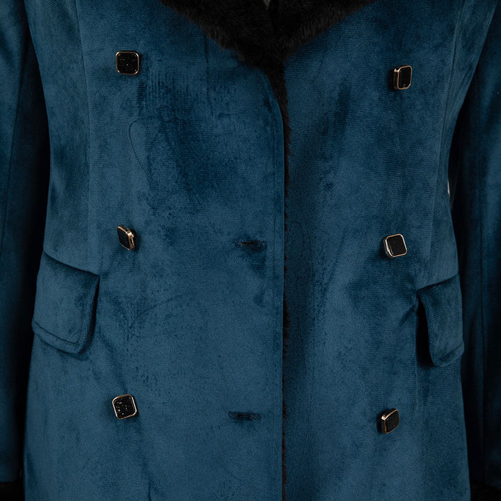 2024 Harley Women Blue Coat From Yicosplay