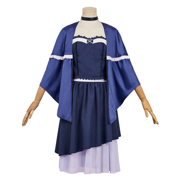Summer Pockets Kamome Kushima Women Blue Dress Cosplay Costume From Yicosplay