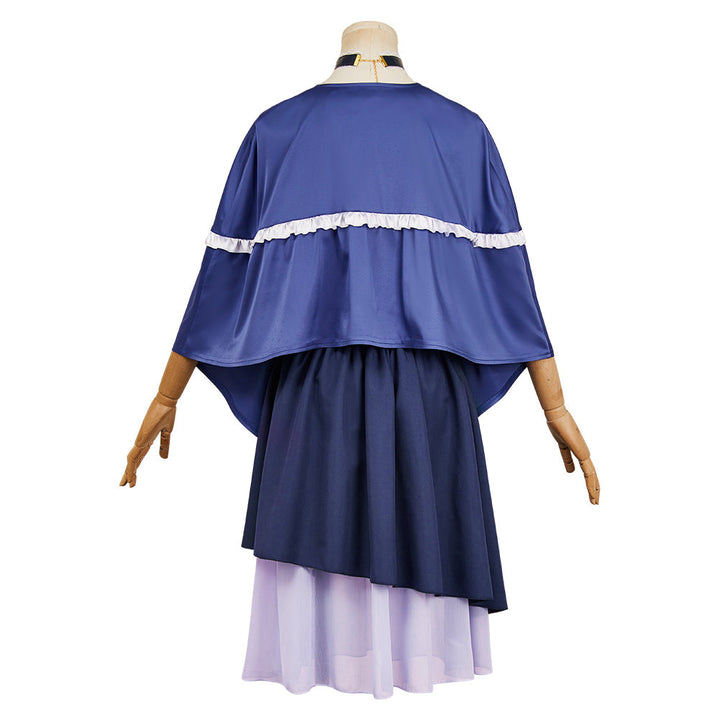 Summer Pockets Kamome Kushima Women Blue Dress Cosplay Costume – Yicosplay