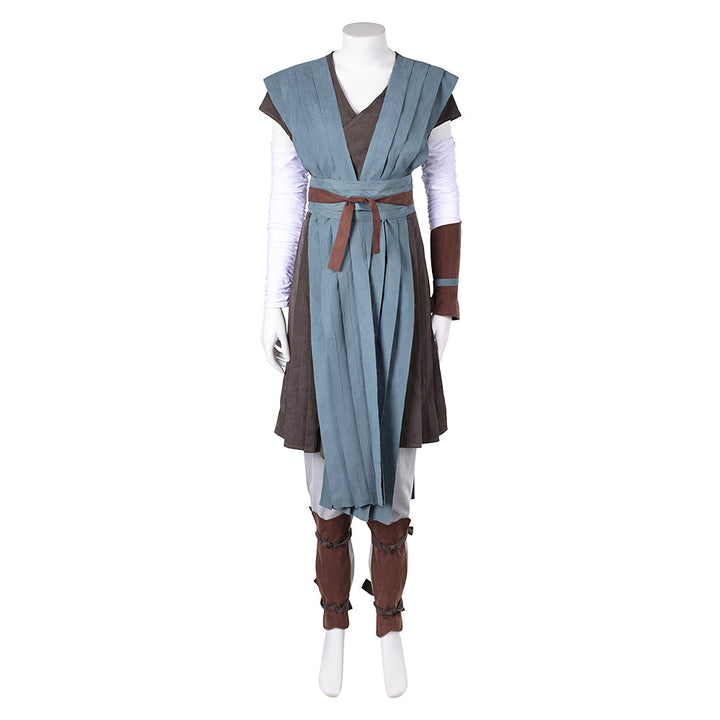 Jedi Rey Women Blue Combat Outfit Cosplay Costume From Yicosplay