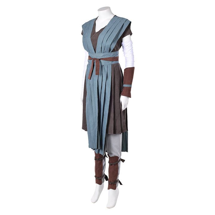 Jedi Rey Women Blue Combat Outfit Cosplay Costume From Yicosplay