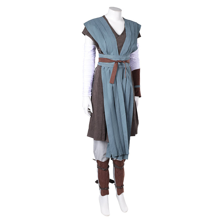 Jedi Rey Women Blue Combat Outfit Cosplay Costume From Yicosplay
