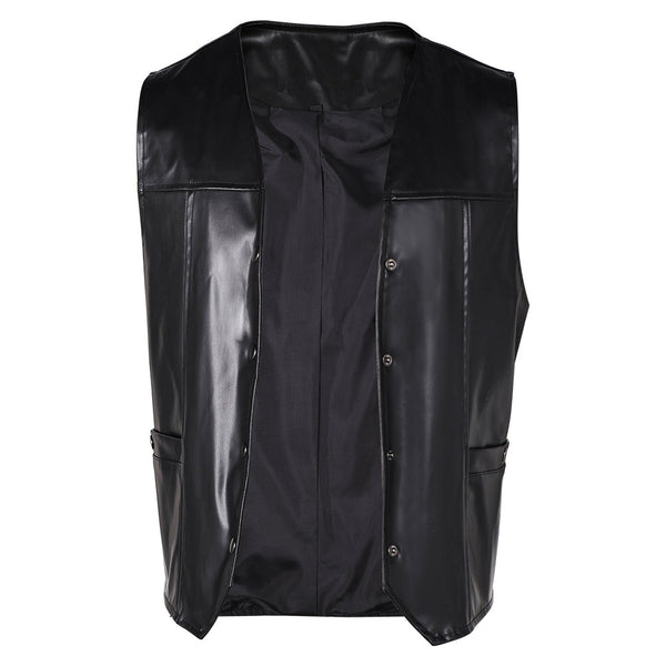 Daryl Dixon Black Leather Vest From Yicosplay