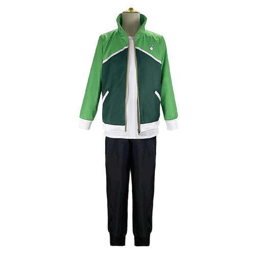 Zoom 100 Bucket List of the Dead Akira Tendou Green Suit Cosplay Costume From Yicosplay