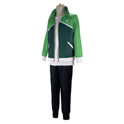 Zoom 100 Bucket List of the Dead Akira Tendou Green Suit Cosplay Costume From Yicosplay