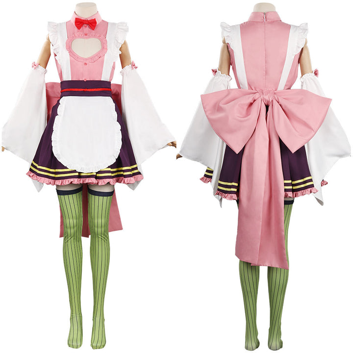 Demon Slayer Mitsuri Costume Maid Outfit Cosplay Dress From Yicosplay