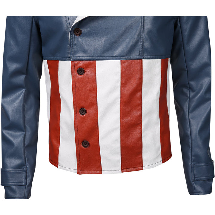 Avengers Captain America Jacket Coat Cosplay Costume-Yicosplay
