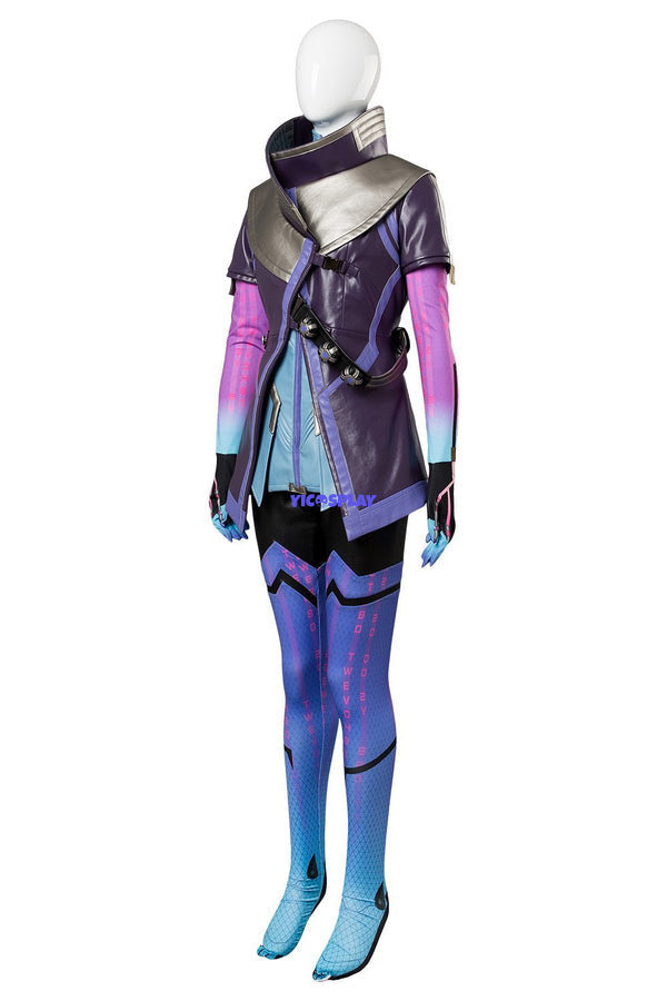 Overwatch Sombra Hacker Outfit Suit Cosplay Costume-Yicosplay