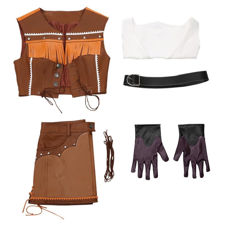 Final Fantasy VII Remake Tifa Lockhart The Cowboy Suit Halloween Suit Cosplay Costume-Yicosplay