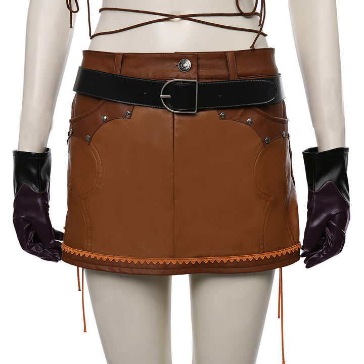Final Fantasy VII Remake Tifa Lockhart The Cowboy Suit Halloween Suit Cosplay Costume-Yicosplay