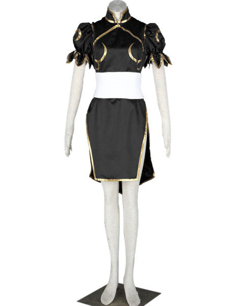 Chun Li Black Costume Outfit Cosplay Dress – Yicosplay