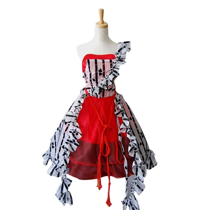 Tim Burton Alice in Wonderland Alice Kingsleigh Red Dress Cosplay Costume-Yicosplay